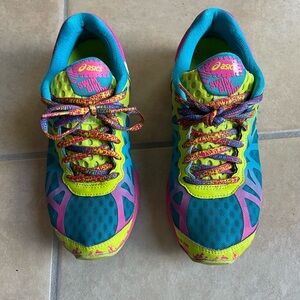 Asics Vibrant Teal and Yellow Gel Noosa Sneakers